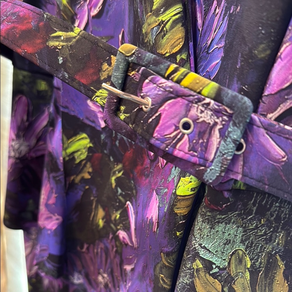 Chiara Boni Purple and Black Floral Dress - Picture 3 of 4